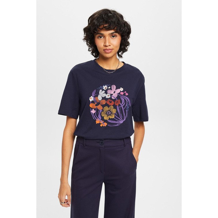 CAMISETA CON ESTAMPADO DE FLORES MUJER ESPRIT