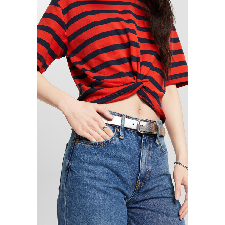 CAMISETA CON NUDO A RAYAS MUJER ESPRIT
