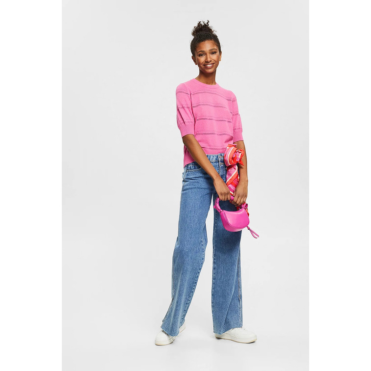 CAMISETA DE PUNTO CALADO MUJER ESPRIT