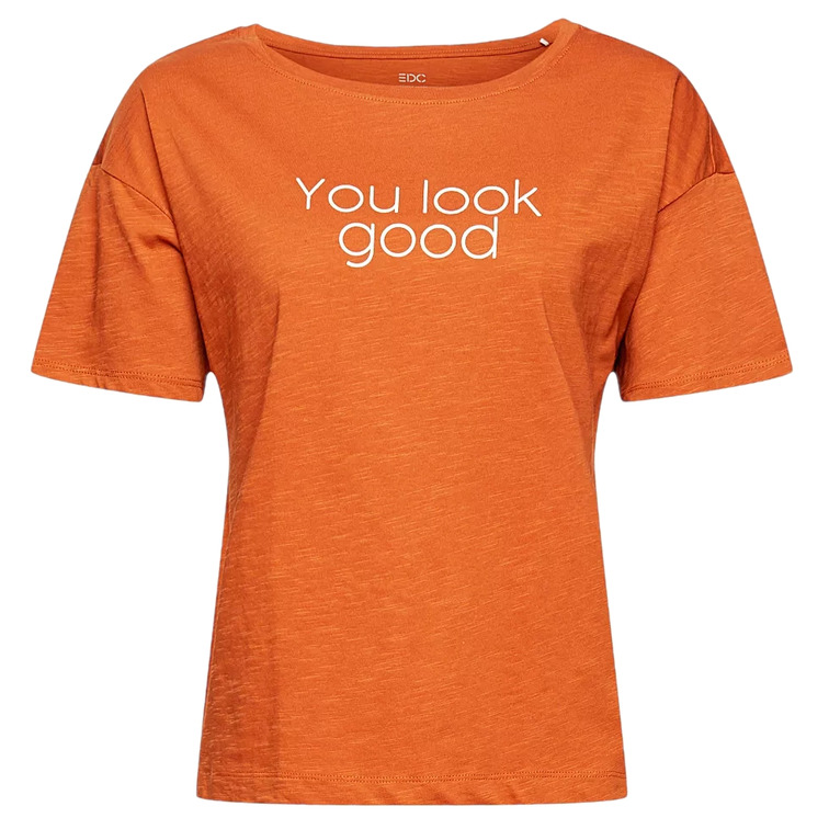 CAMISETA EN ALGODÓN ECOLÓGICO CON MENSAJE MUJER ESPRIT