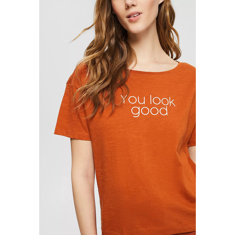 CAMISETA EN ALGODÓN ECOLÓGICO CON MENSAJE MUJER ESPRIT
