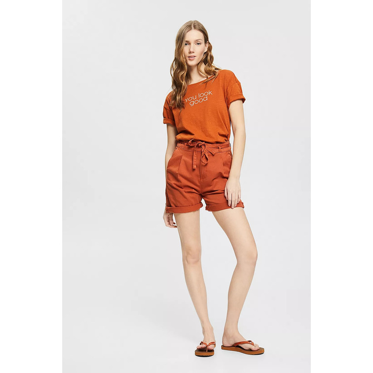 CAMISETA EN ALGODÓN ECOLÓGICO CON MENSAJE MUJER ESPRIT