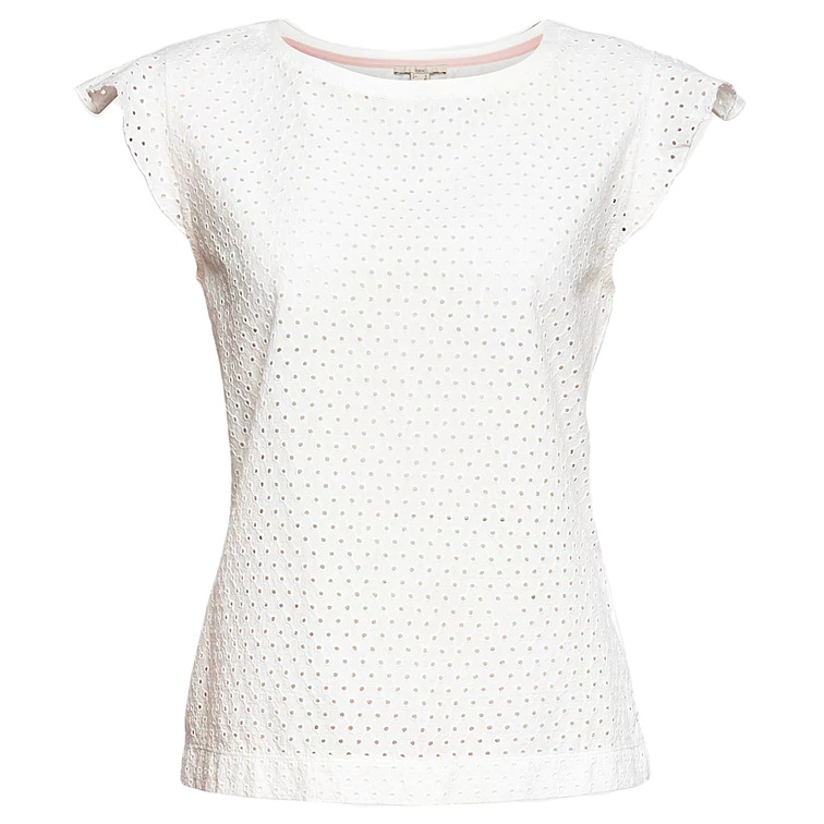 CAMISETA CON BORDADO CALADO MUJER ESPRIT
