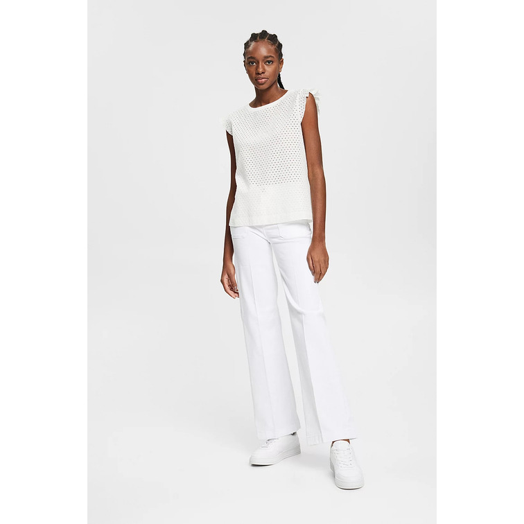 CAMISETA CON BORDADO CALADO MUJER ESPRIT