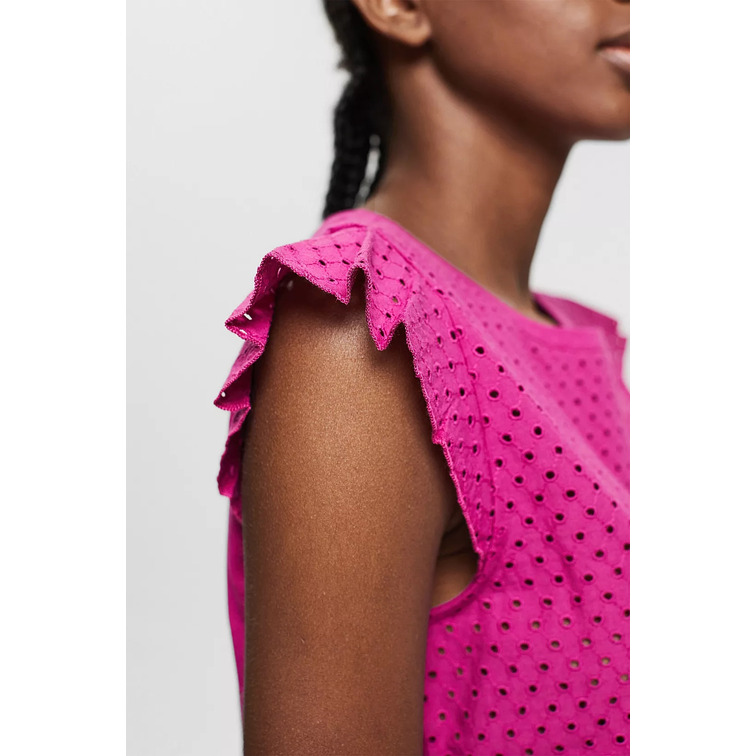 CAMISETA CON BORDADO CALADO MUJER ESPRIT