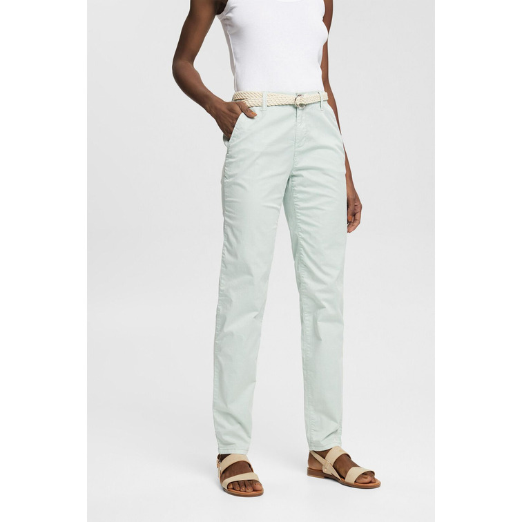 PANTALÓN CHINO CON CINTURÓN TRENZADO MUJER ESPRIT