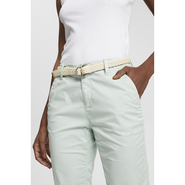 PANTALÓN CHINO CON CINTURÓN TRENZADO MUJER ESPRIT