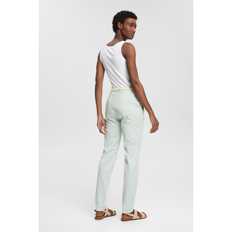PANTALÓN CHINO CON CINTURÓN TRENZADO MUJER ESPRIT