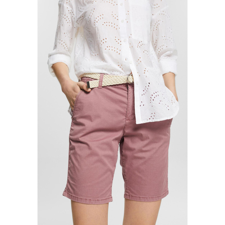 SHORT CHINO CON CINTURÓN TRENZADO MUJER ESPRIT