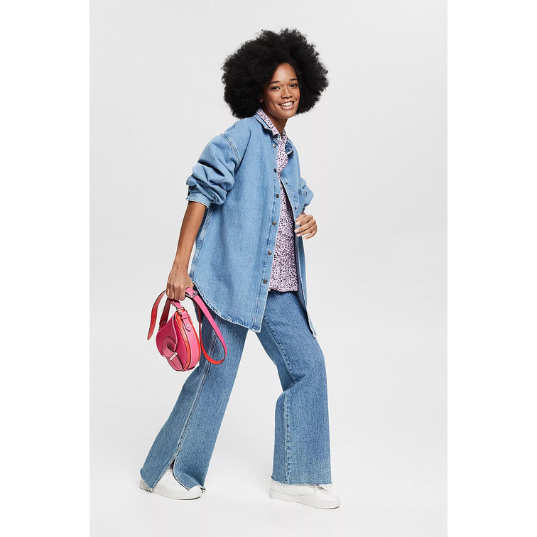 BLUSA CON VOLANTES Y ESTAMPADO FLORAL MUJER ESPRIT