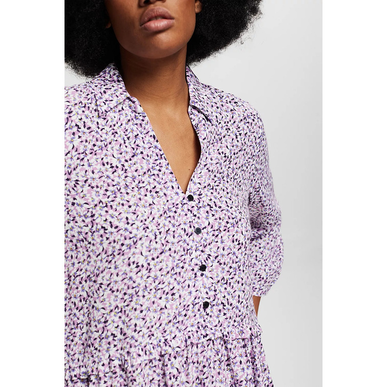 BLUSA CON VOLANTES Y ESTAMPADO FLORAL MUJER ESPRIT