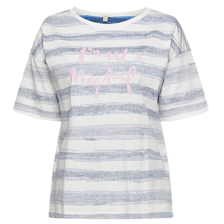 CAMISETA A RAYAS CON ESTAMPADO MUJER ESPRIT
