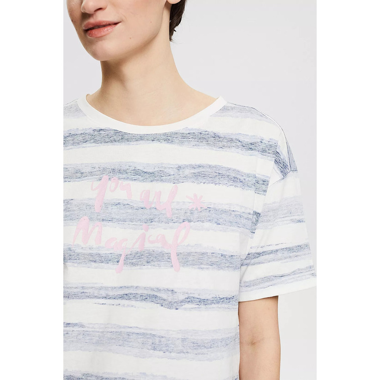 CAMISETA A RAYAS CON ESTAMPADO MUJER ESPRIT
