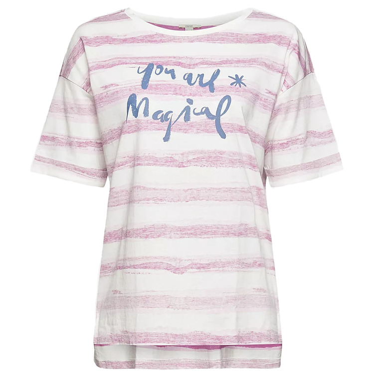 CAMISETA A RAYAS CON ESTAMPADO MUJER ESPRIT