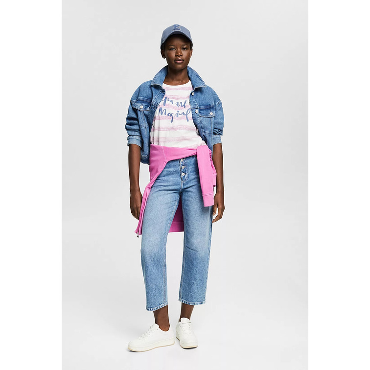 CAMISETA A RAYAS CON ESTAMPADO MUJER ESPRIT