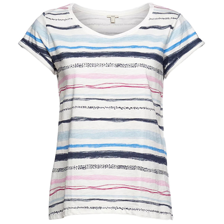 CAMISETA CON DISEÑO DE RAYAS MUJER ESPRIT