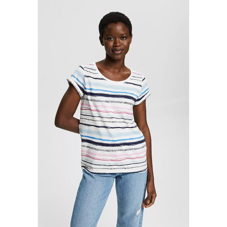 CAMISETA CON DISEÑO DE RAYAS MUJER ESPRIT