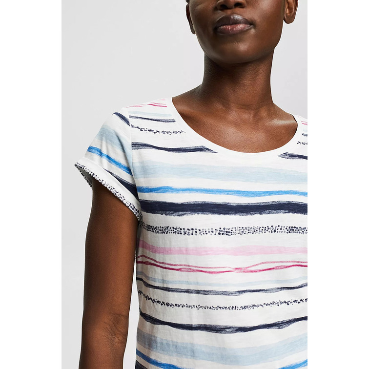 CAMISETA CON DISEÑO DE RAYAS MUJER ESPRIT