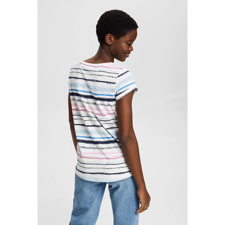 CAMISETA CON DISEÑO DE RAYAS MUJER ESPRIT