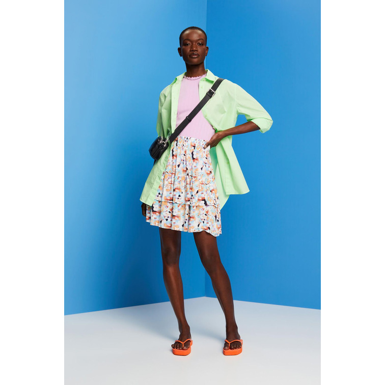 MINIFALDA FLORAL CON TEXTURA MUJER ESPRIT
