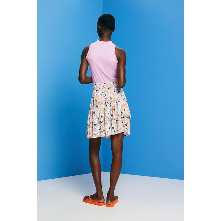 MINIFALDA FLORAL CON TEXTURA MUJER ESPRIT