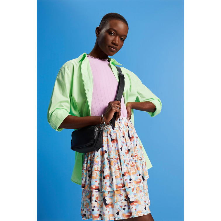 MINIFALDA FLORAL CON TEXTURA MUJER ESPRIT