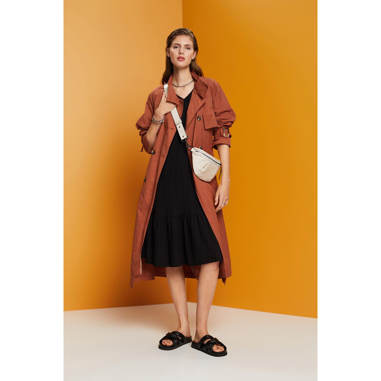 VESTIDO MIDI CON TEXTURA MUJER ESPRIT