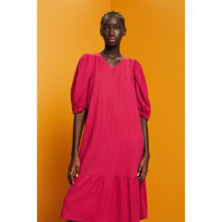 VESTIDO MIDI CON TEXTURA MUJER ESPRIT