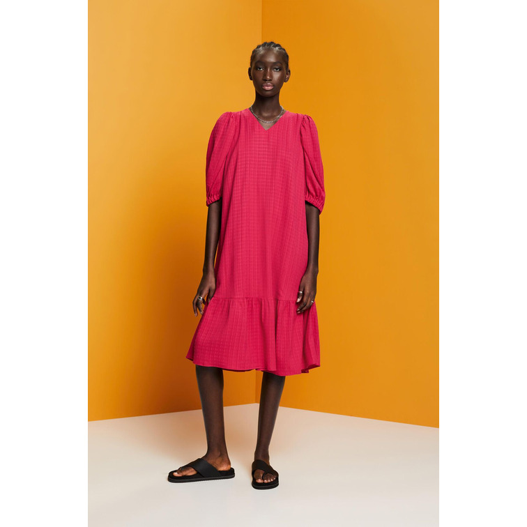 VESTIDO MIDI CON TEXTURA MUJER ESPRIT