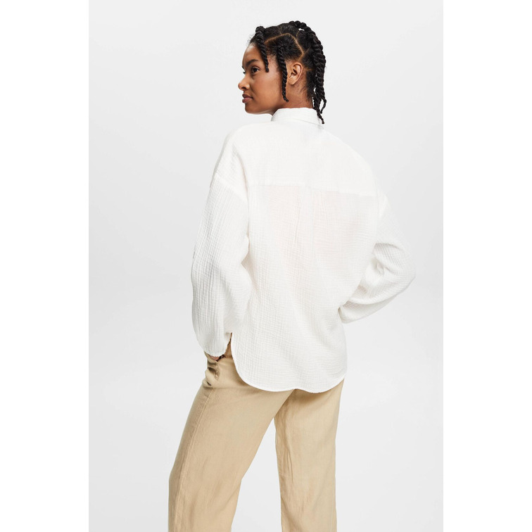BLUSA DE ALGODÓN CON TEXTURA MUJER ESPRIT
