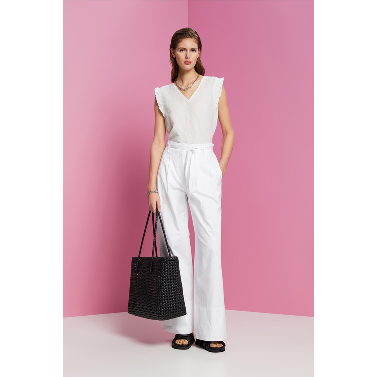 BLUSA SIN MANGAS EN MEZCLA DE LINO MUJER ESPRIT