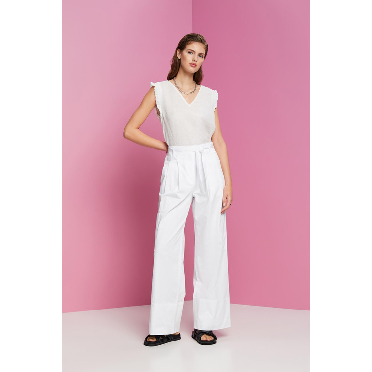 BLUSA SIN MANGAS EN MEZCLA DE LINO MUJER ESPRIT