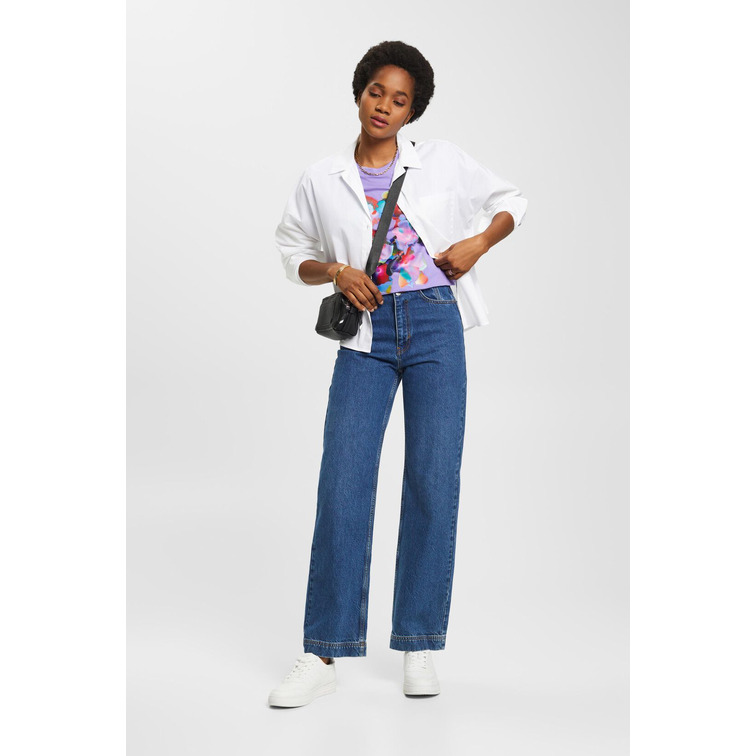 CAMISETA DE ALGODÓN CON ESTAMPADO MUJER ESPRIT