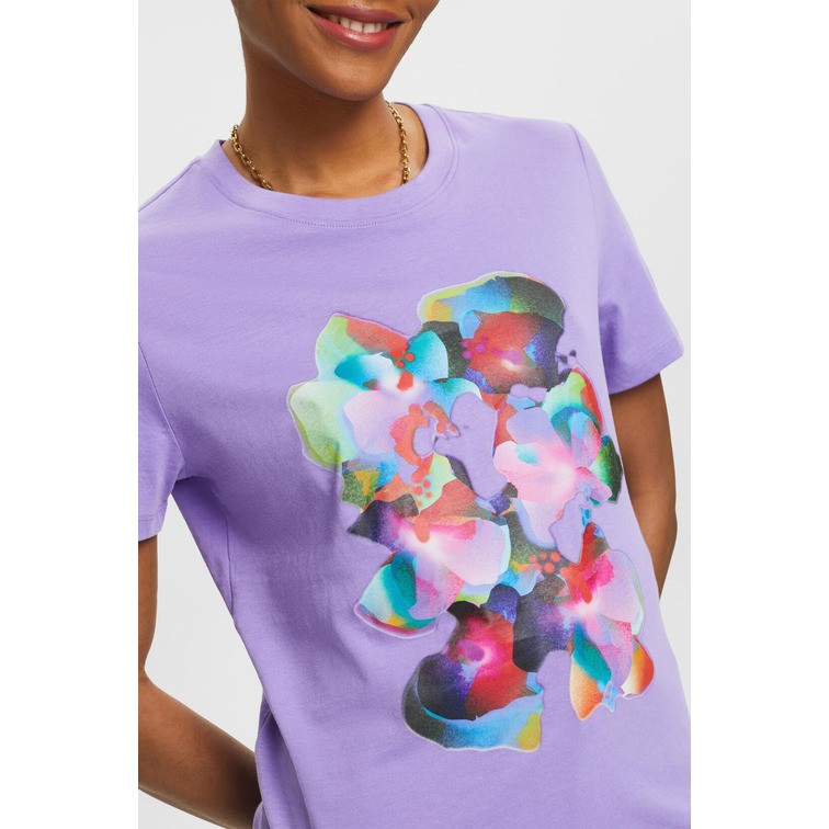 CAMISETA DE ALGODÓN CON ESTAMPADO MUJER ESPRIT