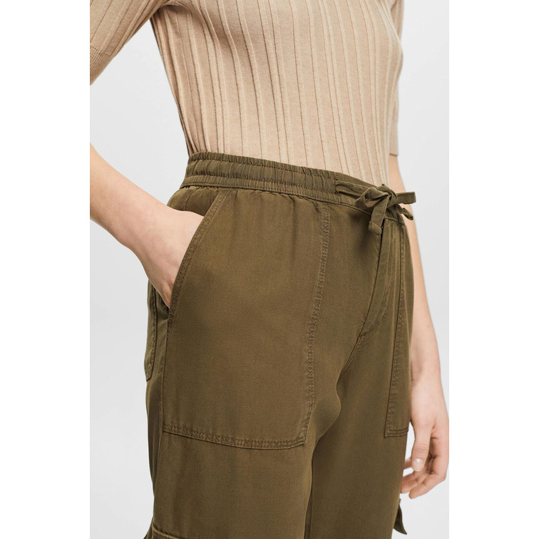 PANTALÓN CARGO EN MEZCLA DE LINO MUJER ESPRIT