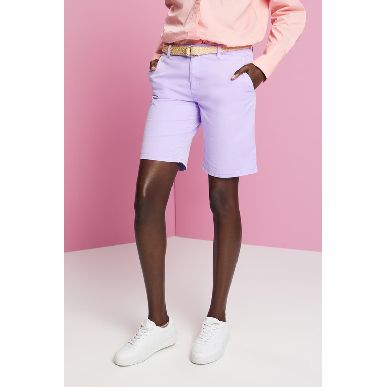 PANTALÓN CORTO CON CINTURÓN TRENZADO MUJER ESPRIT