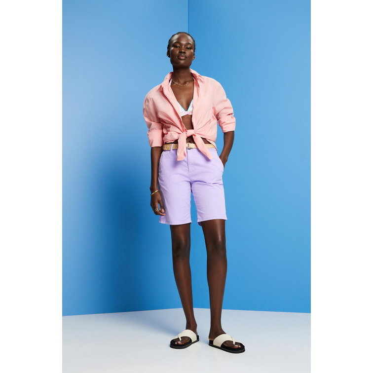 PANTALÓN CORTO CON CINTURÓN TRENZADO MUJER ESPRIT