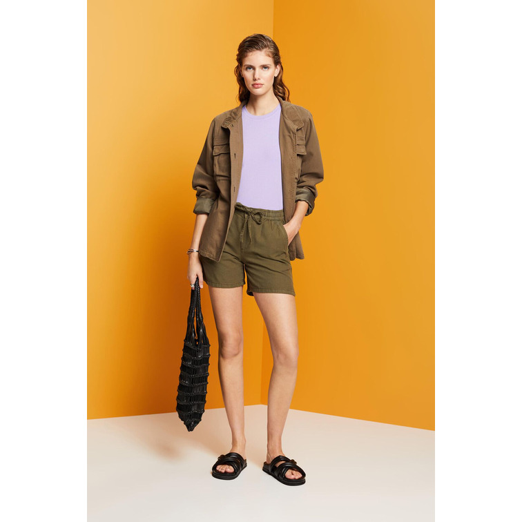 PANTALÓN CORTO CASUAL CON CINTURA ELÁSTICA MUJER ESPRIT