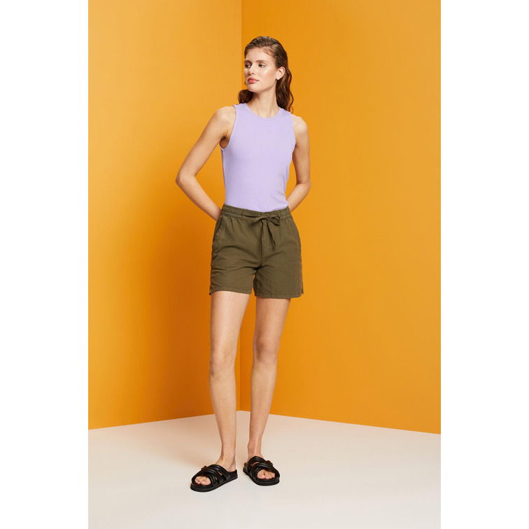 PANTALÓN CORTO CASUAL CON CINTURA ELÁSTICA MUJER ESPRIT