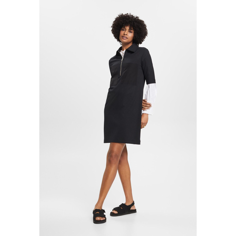VESTIDO TIPO POLO DE PUNTO CON CREMALLERA MUJER ESPRIT