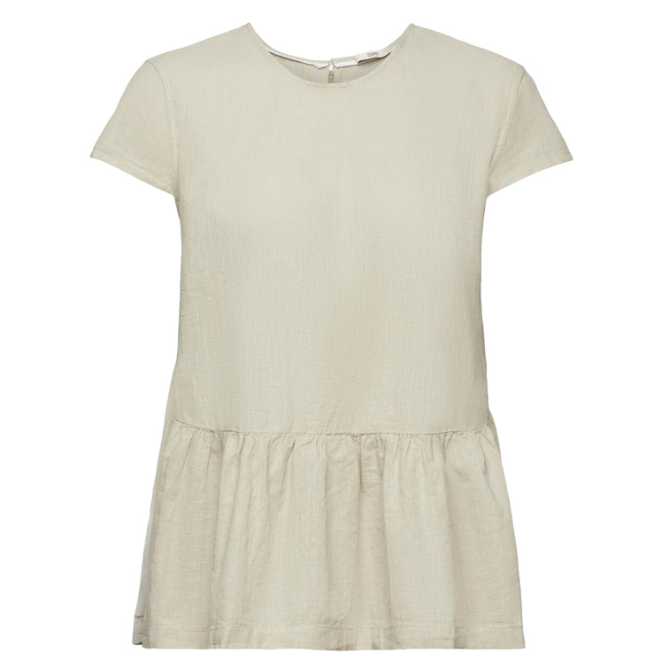 BLUSA DE ALGODÓN SOSTENIBLE CON MANGA CORTA MUJER ESPRIT