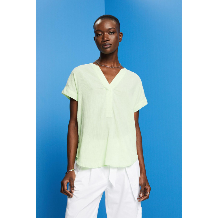 BLUSA DE ALGODÓN CON TEXTURA MUJER ESPRIT