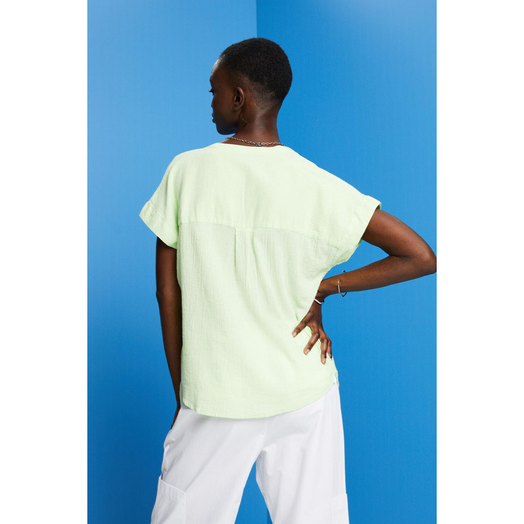 BLUSA DE ALGODÓN CON TEXTURA MUJER ESPRIT