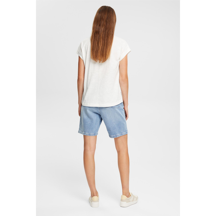 CAMISETA CON DETALLE DE GANCHILLO MUJER ESPRIT