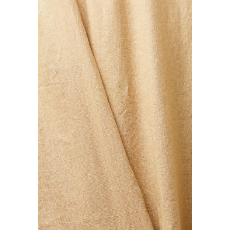 PANTALÓN WIDE LEG DE LINO CON CINTURÓN MUJER ESPRIT