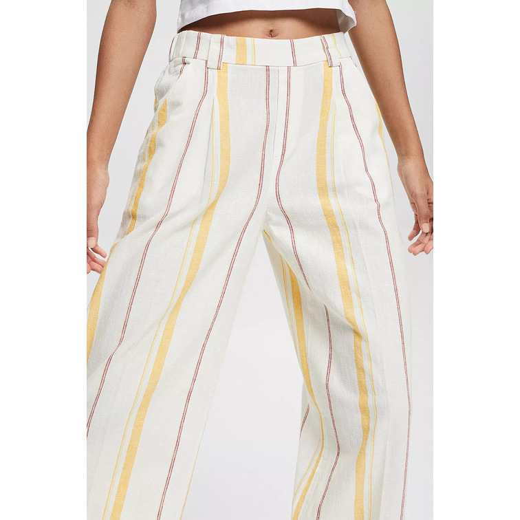 PANTALÓN A RAYAS EN MEZCLA DE LINO MUJER ESPRIT