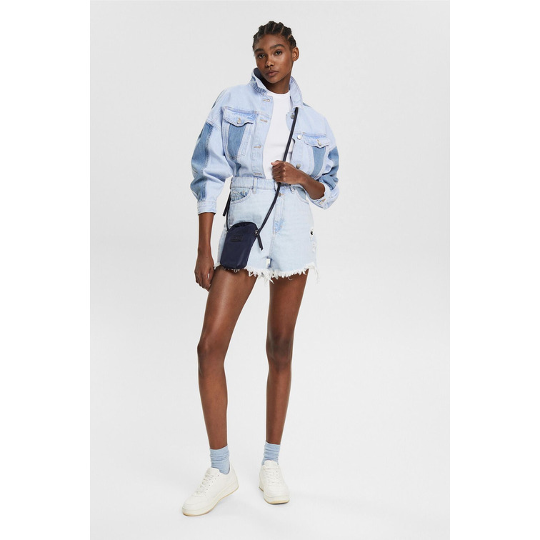 SHORT VAQUERO CON EFECTOS ROTOS