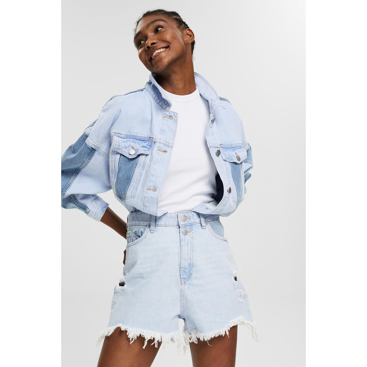 SHORT VAQUERO CON EFECTOS ROTOS