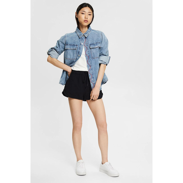 SHORTS TEJIDOS CON EFECTO ARRUGADO MUJER ESPRIT