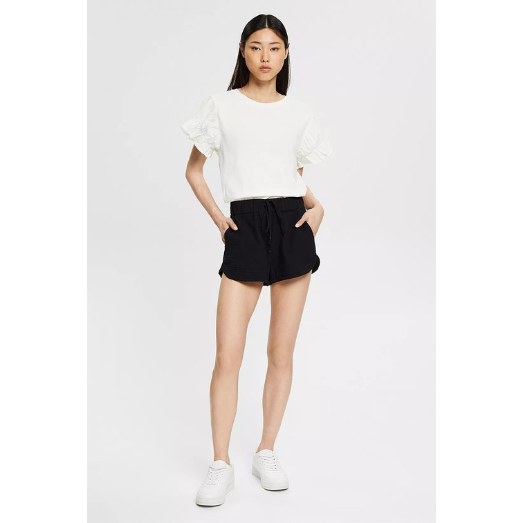 SHORTS TEJIDOS CON EFECTO ARRUGADO MUJER ESPRIT